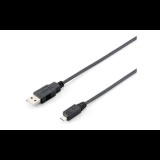 Equip 128523 USB kábel 1,8 M USB 2.0 USB A Micro-USB B Fekete (128523)