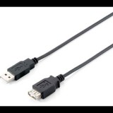 Equip 128851 USB 2.0 A-A hosszabbítókábel apa - anya duplán árnyékolt 3m (128851) - USB hosszabbító