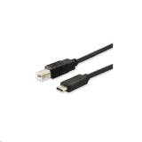 Equip 12888207 USB kábel 1 M USB 2.0 USB B USB C Fekete (12888207)