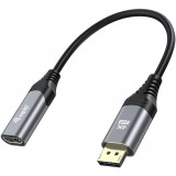 Equip 133445 video átalakító kábel 0,15 M DisplayPort HDMI Fekete, Szürke (133445)