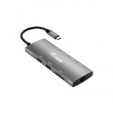 Equip 133490 dokkoló állomás és port replikátor Vezetékes USB 3.2 Gen 1 (3.1 Gen 1) Type-C Szürke (133490)