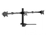 EQuip 17"-27" Articulating Triple Monitor Tabletop Stand Black 650125