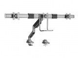 EQuip 17"-27" Triple Monitor Desk Mount Bracket Black 650162