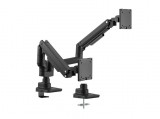 EQuip 17"-35" Heavy-Duty Dual Monitor Desk Mount Bracket Black 650182