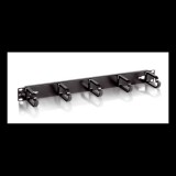 Equip 19" kábelrendező (1U, 5 gyűrűs, fekete)