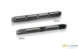Equip 235324 Cat5 patch panel 24 port, 1U, fekete