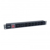 Equip 333316 áramelosztó egység (PDU) 8 AC kimenet(ek) 1U Fekete (333316)