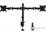 Equip 650152 dönthető asztali monitor konzol, 13"-27", 2 monitor, fekete