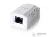 Equip Cat6, UTP, RJ45, árnyékolatlan fali aljzat, fehér (235211)