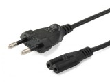EQuip High Quality Power Cord C7 to 2pin Euro 1,8m Black 112160