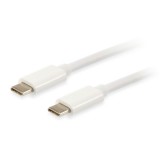 Equip Kábel - 128351 (USB-C 3.2 Gen2 to USB-C, apa/apa, PD:60W, fehér, 1m)