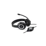 Equip-Life Fejhallgató - 245301 (USB, hangerő szabályzó, rugalmas mikrofon, 2m kábel, fekete) (EQUIP_245301)