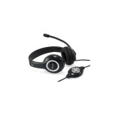 Equip Life Fejhallgató 245301 USB, hangerő szabályzó, rugalmas mikrofon, 2m kábel, fekete (KELEQU245301) - Fejhallgató