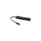 Equip-Life USB Hub - 128954 (4 Port, USB3.0, USB-C, USB tápellátás, kompakt dizájn, fekete) (EQUIP_128954)