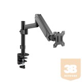 Equip Monitor Asztali konzol - 650132 (13"-32",1 monitor, dönthető, forgatható, állítható magasság, Max.: 9kg, fekete)
