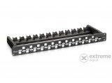 Equip Patch Panel Cat6A Keystone 24 port, 1U, árnyékolatlan patch panel, fekete (769225)