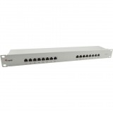 Equip Patchpanel 16x RJ45 Cat6 19" FTP 1HE ISO/IEC hellgrau (326317)
