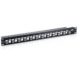 Equip Patchpanel 24x Cat6A 19" FTP 1HE Keystone Montage sw (769324)