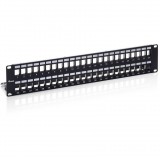 Equip Patchpanel 48x Cat6A 19" FTP 1HE Keystone Montage sw (769349)