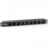 Equip Steckdosenleiste 19"(1HE)9fach Schukon,1,8m Kabel sw (333282)