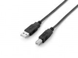 EQuip USB-A 2.0 to USB-B cable 3m Black 128861