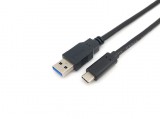 EQuip USB-C 3.2 Gen1 to USB-A 2m cable Black 128344