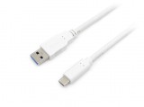 EQuip USB-C 3.2 Gen1 to USB-A cable 2m White 128364