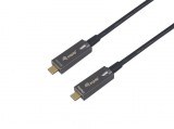 EQuip USB-C to C Active Optical Cable M/M 15m PD 60W 4K/60Hz 10Gbps Black 119463