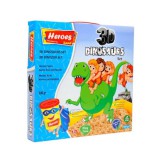 ER Toys Kinetic Sand: Heros dinoszauruszos homokgyurma szett kiegészítőkkel 500g-os
