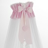 Erbesi Baldachin - fehér-rózsaszín