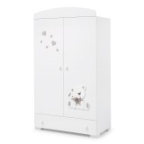 Erbesi Tato 2-ajtós szekrény - fehér-homokszín