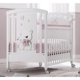 Erbesi Tato babaágy - fehér-rózsaszín