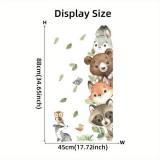 Erdei állatok falmatrica - Gyerekszoba dekoráció bal oldali elrendezésben