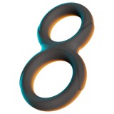 Erecto - dupla péniszgyűrű (fekete)