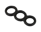 Erecto - tripla péniszgyűrű (fekete)