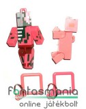Eredeti, licencelt termék Minecraft - 2db mini figura - Zombi Pigman / Malacember és Malac figura rárakható kulcstartóval,csomagolás nélkül forgalmazott új termék