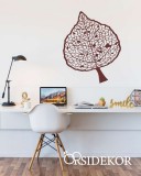 Erezett falevél falikép fából