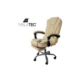 Ergonomikus irodai szék lábtartóval - fehér Malatec 23287, kényelmes munkavégzéshez