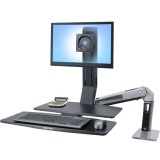 Ergotron WorkFit-A monitor tartó és munkaállomás max 27" fekete (24-317-026) (24-317-026) - Monitor állványok, fali konzolok