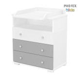 Erik 80-as pelenkázó szekrény ezüst-fehér