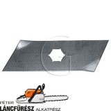 Ering 17540, E62480 fűnyíró kés, L 160 mm, W 49 mm, Ø tengely furat 19 mm