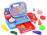 Érintőképernyős Gyermek Pénztárgép Mérleggel-Kártyaolvasóval-Szkennelővel-Működő Számológéppel-Hanghatásokkal-Mikrofonnal-Érmékkel-Zöldségekkel
