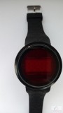 Érintőképernyős LED Fekete Szilikon karóra - sérült!