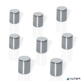 Erős henger alakú mágnes, 8 db, BE!BOARD "Neodymium" ezüst