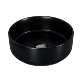 Eros SIMPLE 8 - PULTRA ültethető - Top Counter - porcelán mosdó - MATT FEKETE - 36 x 36 x 13 cm