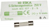 ESKA KERÁMIA, Üveg BIZTOSÍTÉK, MÉRET:5X20MM 10DB/csomag ew01775