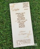 Esküvői meghívó fából