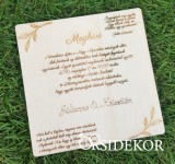 Esküvői meghívó fából