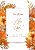 Esküvői meghívó őszi többféle mintával