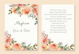 Esküvői meghívó virágos többféle mintával